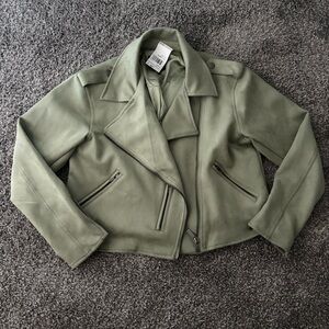 Kut from the Kloth Green Moto Jacket
